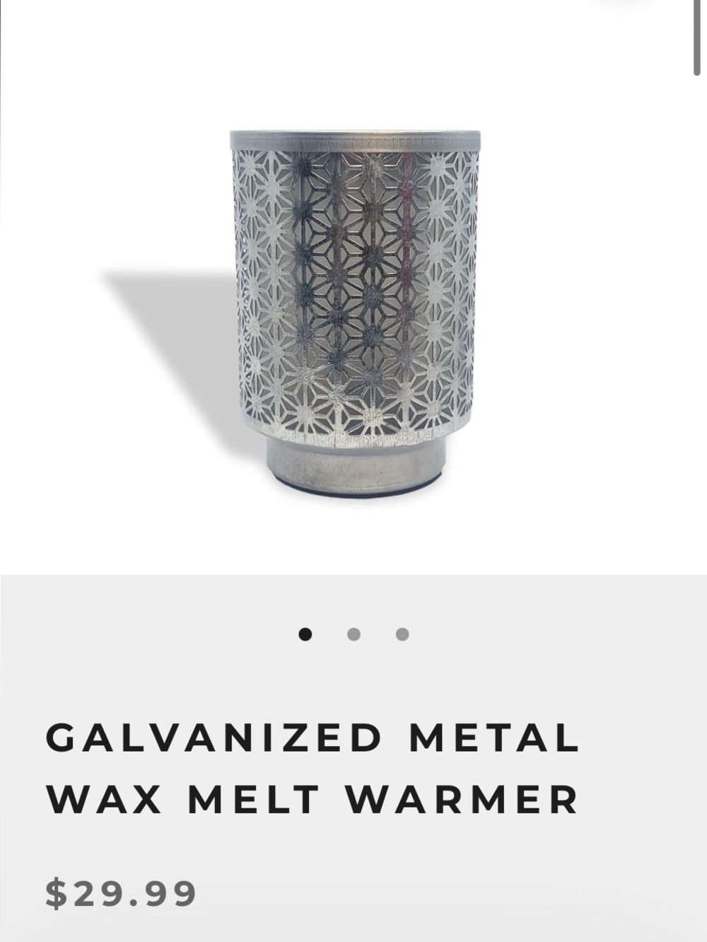 Galvanized Glow Fragrance Melt Warmer - Silver